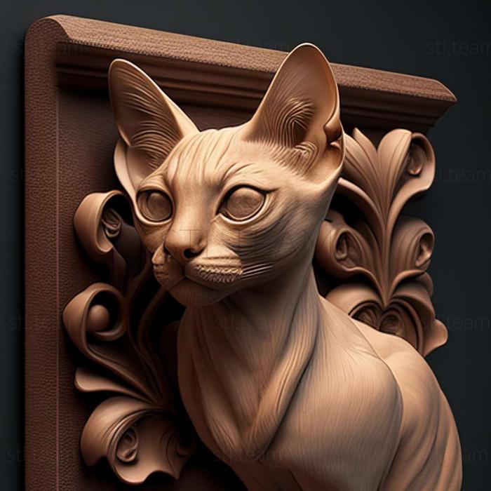 3D модель Сиамская кошка (STL)